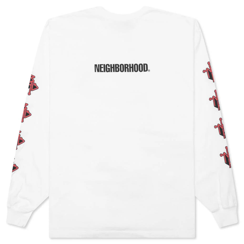 NH L S Tee 12 White