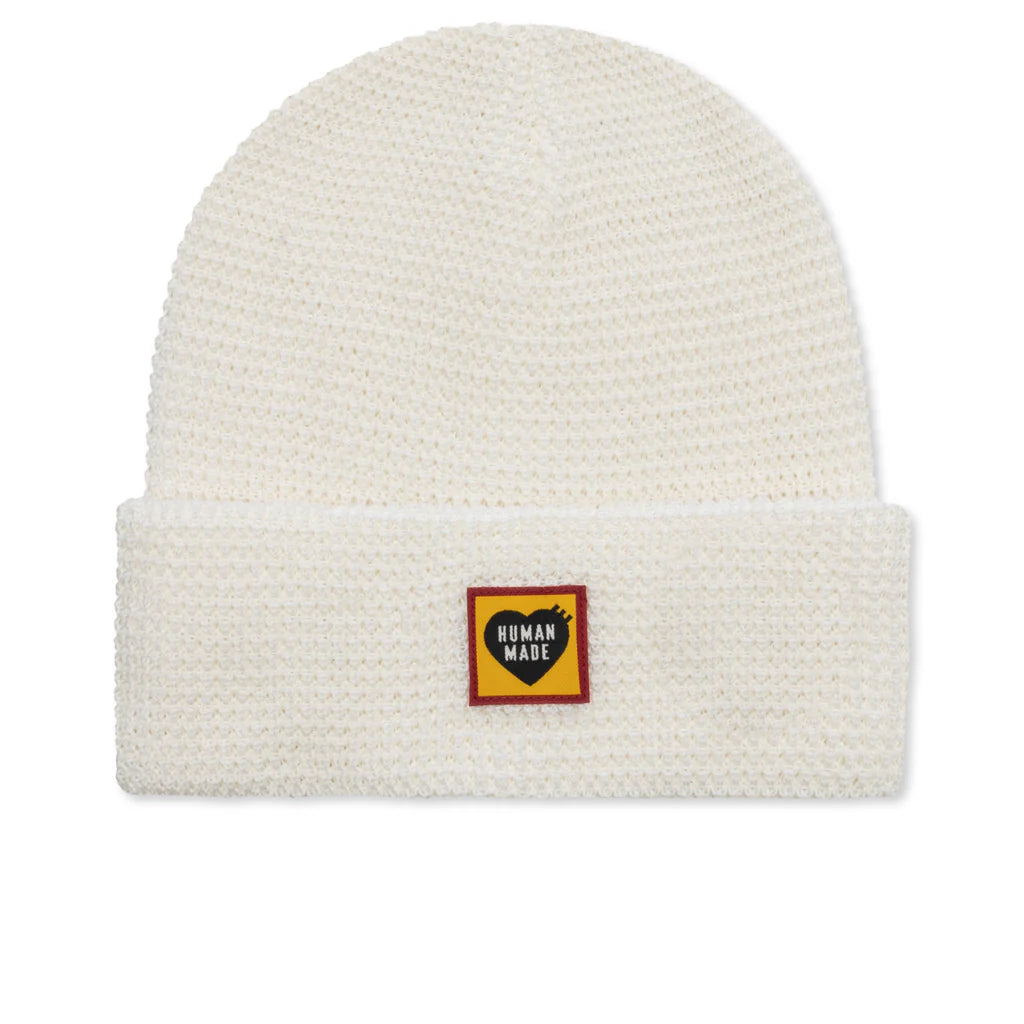 Waffle Beanie White