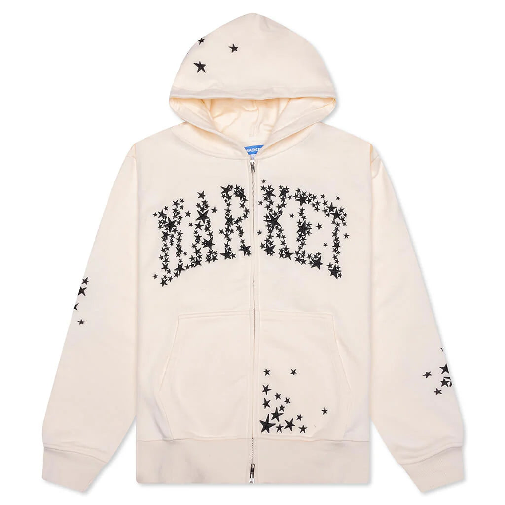 Galaxy Arc Zip Hoodie Unbleached Cotton