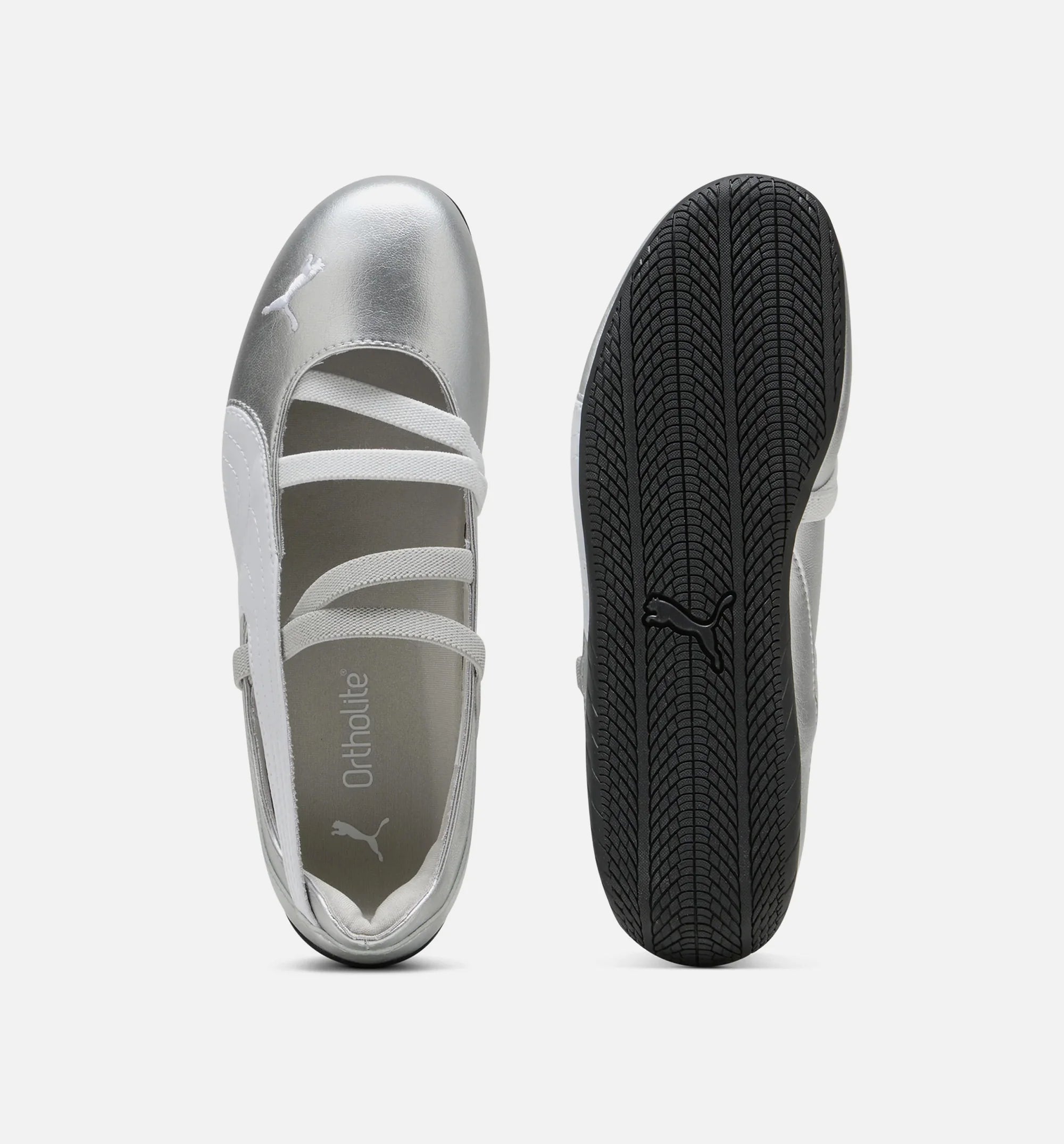 Speedcat Ballet Metallic Womens Lifestyle Shoe Silver White Grey