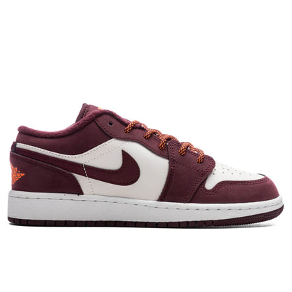 Air Jordan 1 Low GS Phantom Night Maroon Total Orange