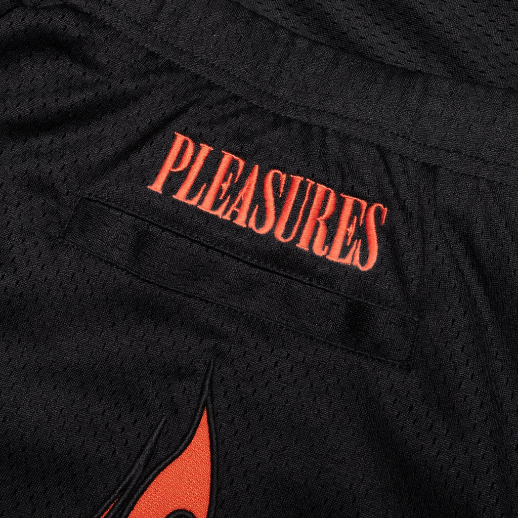 Flame Mesh Shorts Black