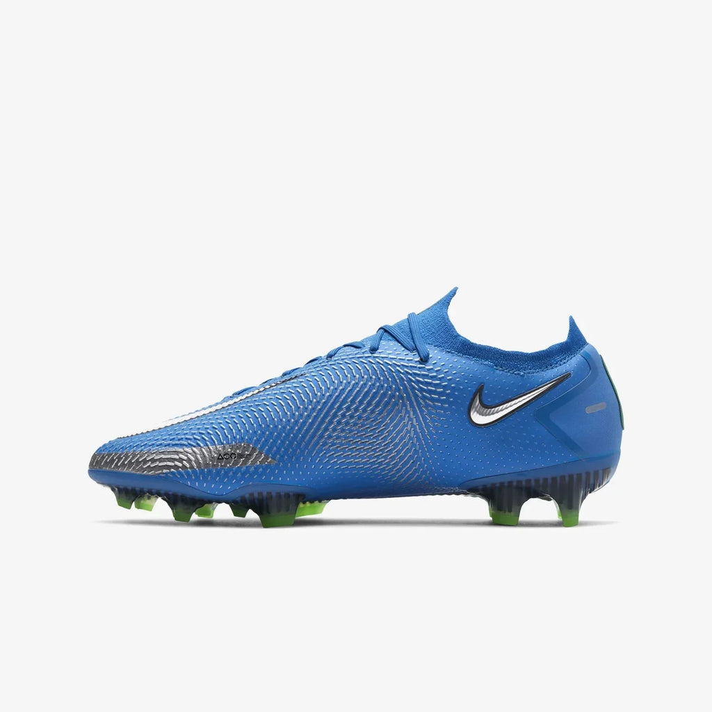 Nike Phantom GT Elit FG Firm Ground Soccer Cleats Blue Silver Green