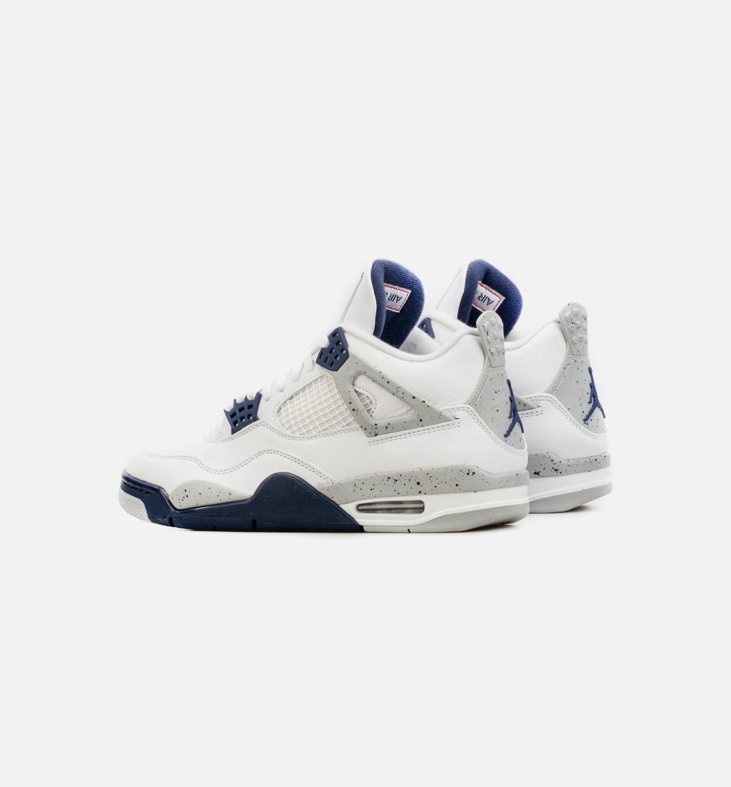 Air Jordan 4 Midnight Navy Mens Lifestyle Shoe White Blue Limit One Per Customer