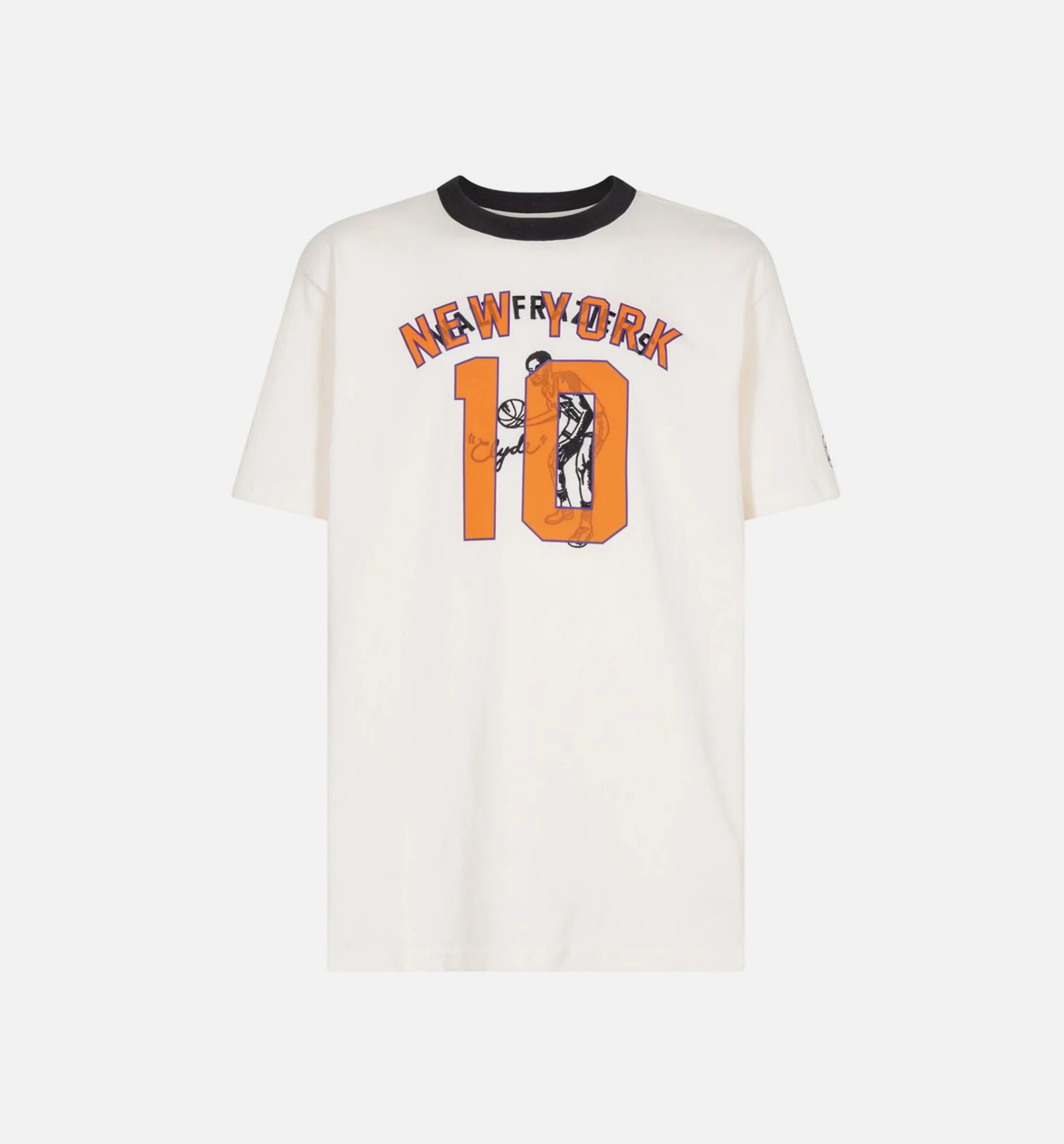 Rhuigi Graphic Mens Short Sleeve Shirt White Orange