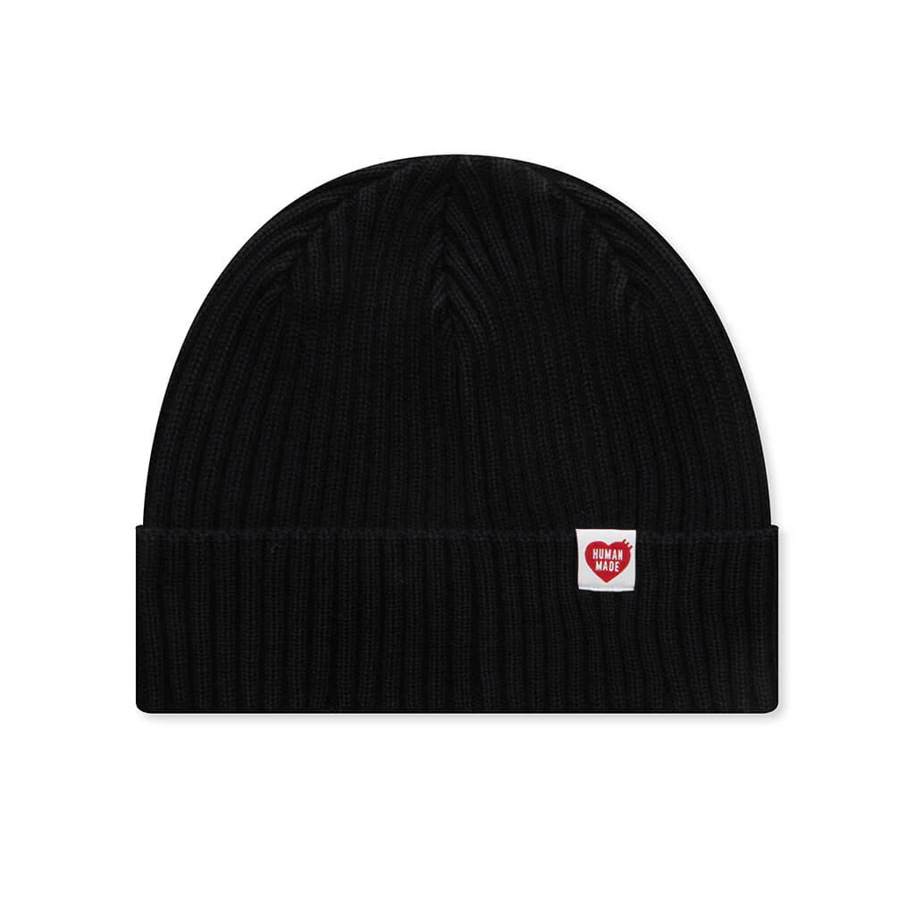 Cotton Rib Beanie Black