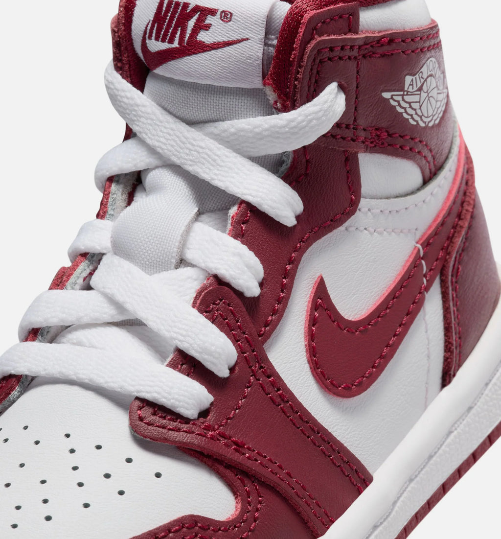 Air Jordan 1 Retro High OG Artisanal Red Infant Toddler Lifestyle Shoe White Team Red