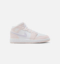 Air Jordan 1 Mid Pink Wash Grade School Lifestyle Shoe Pink Wash White Violet Frost