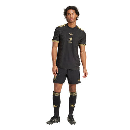 adidas Mexico 25 Gold Mens Soccer Shorts Black