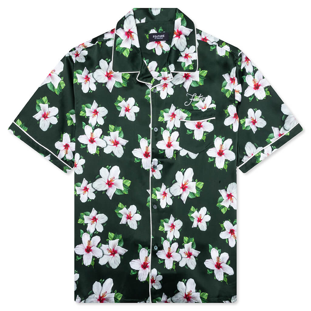 Howard Hawaiian Silk Shirt Green