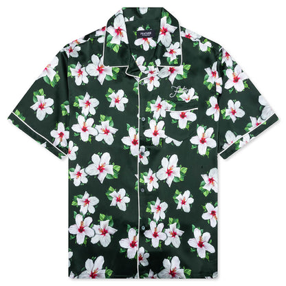 Howard Hawaiian Silk Shirt Green