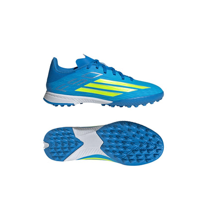 adidas F50 League TF Turf Youth Soccer Cleats Blue Yellow Aqua
