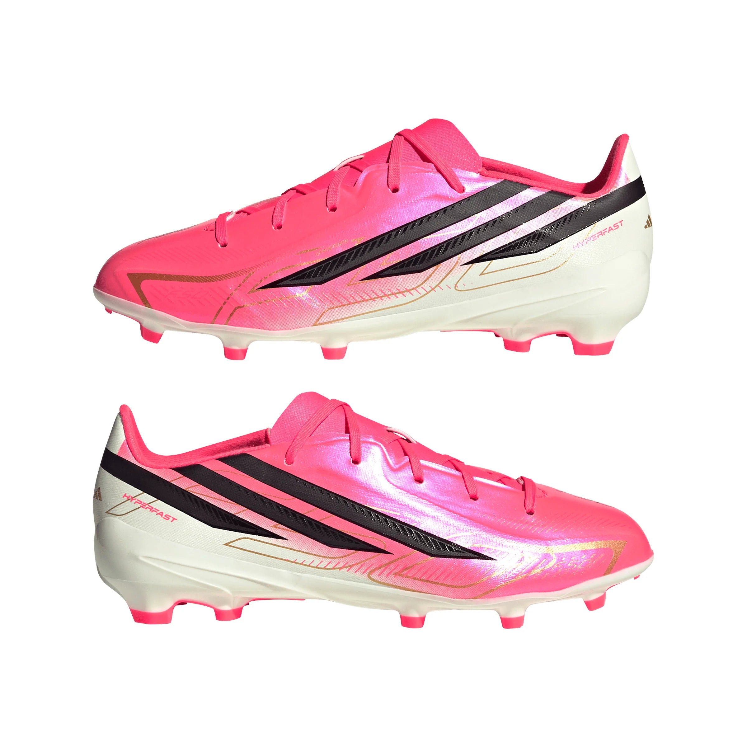 adidas F50 Hyperfast League Firm Ground Youth Soccer Cleats Turquesa Black Gold