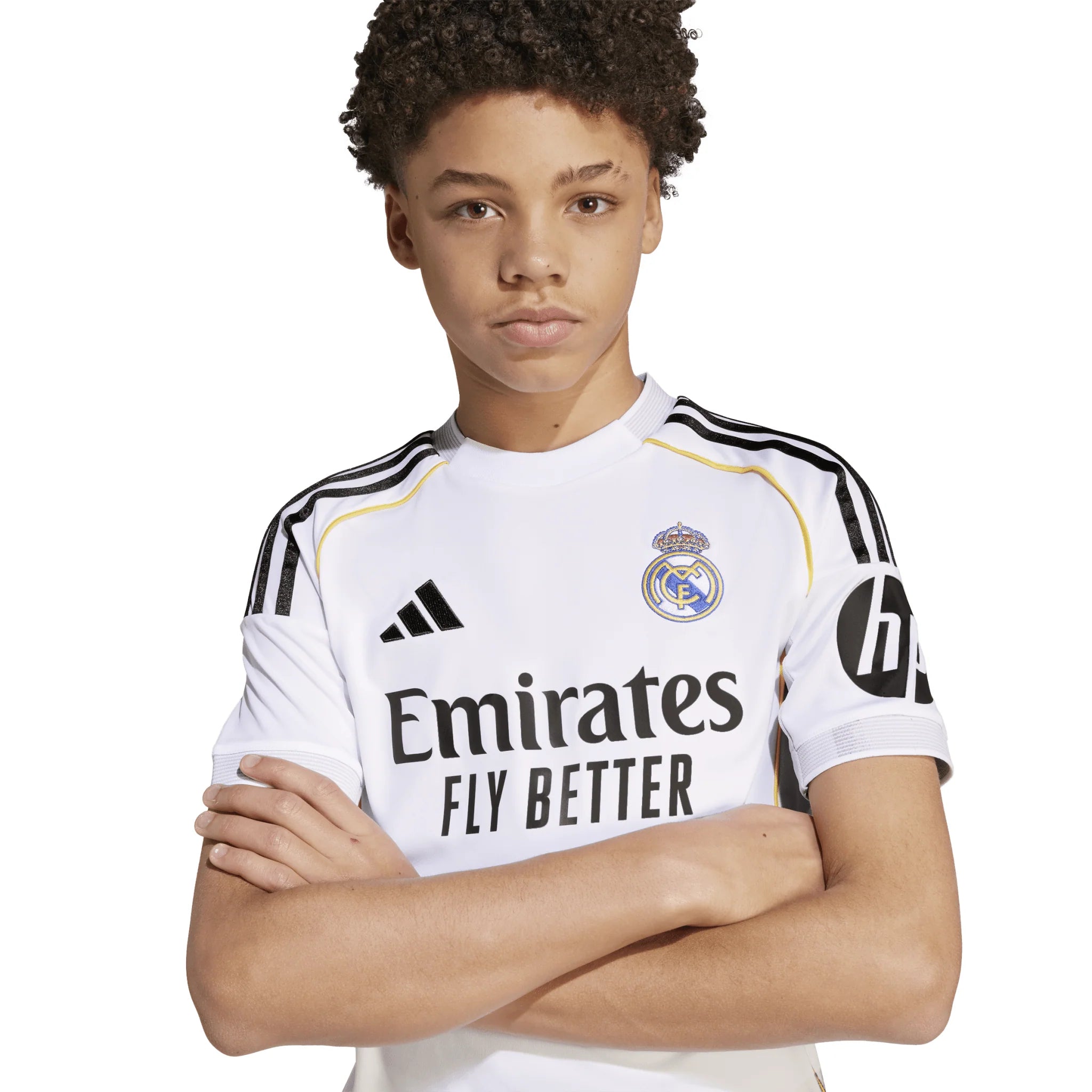 adidas Real Madrid Home Youth Soccer Jersey 25 26 White