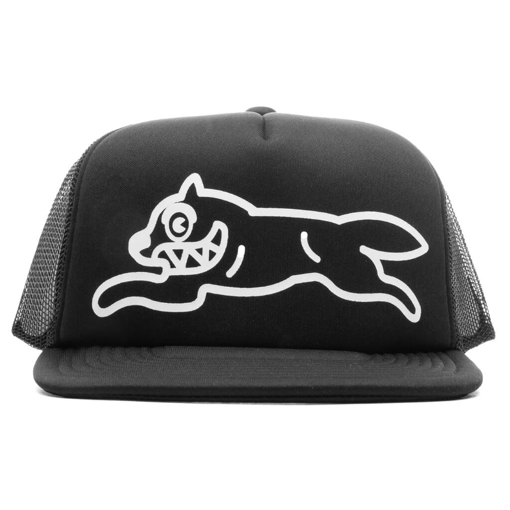 Cream Trucker Hat Black