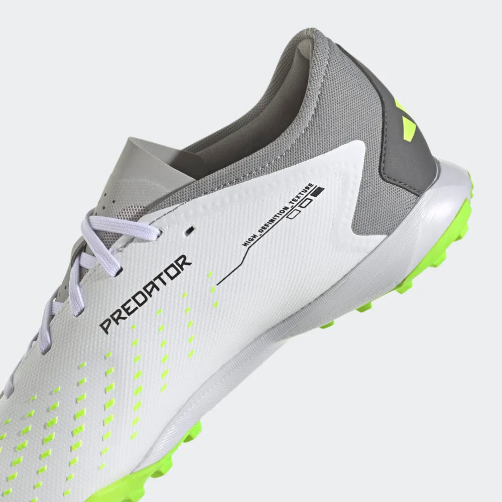 adidas Predator Accuracy3 Low Turf Soccer Cleats White Black Lucid Lemon
