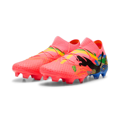 PUMA Future 7 Ultimate Neymar JR FG AG Soccer Cleats Sunset Glow Black