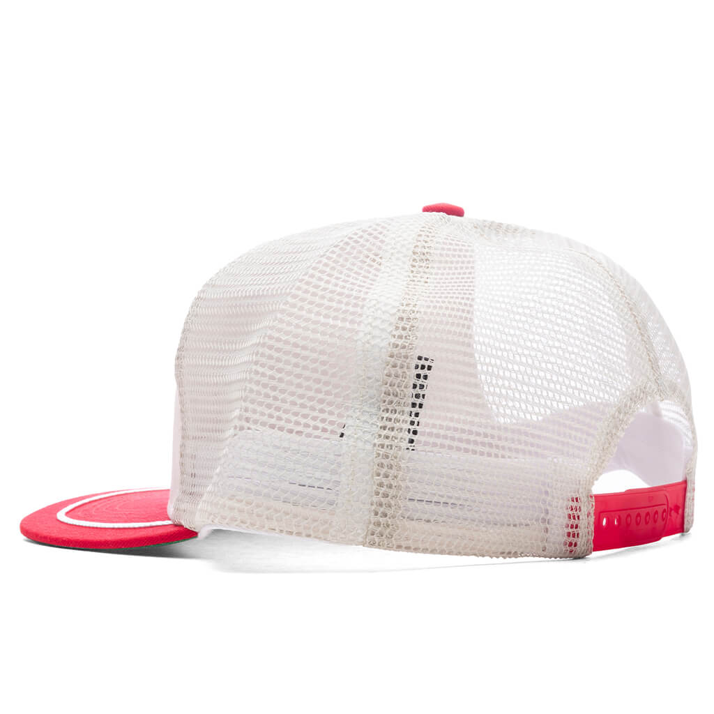 Patch Trucker Hat Off White Red