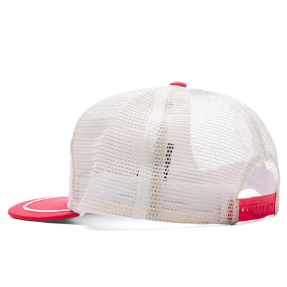 Patch Trucker Hat Off White Red