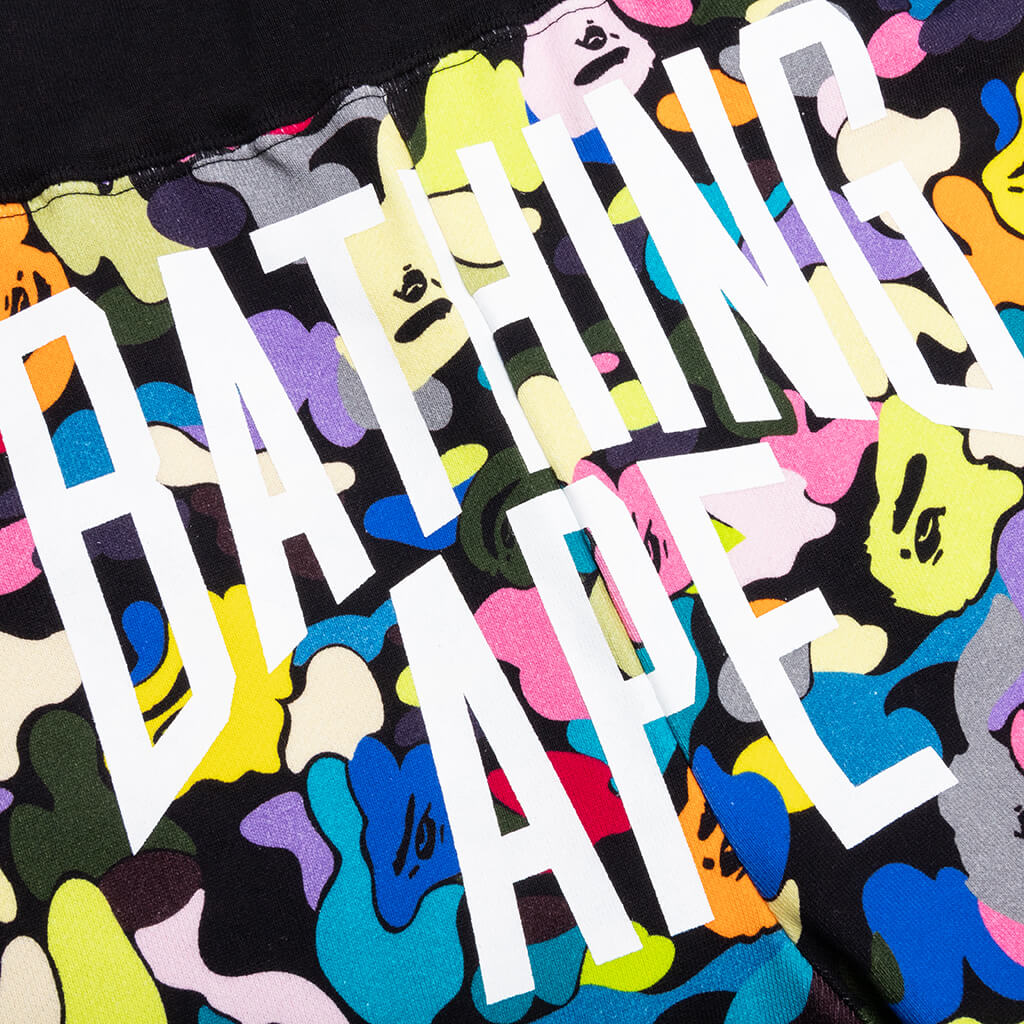 Multi Camo NYC Logo Sweat Shorts Black