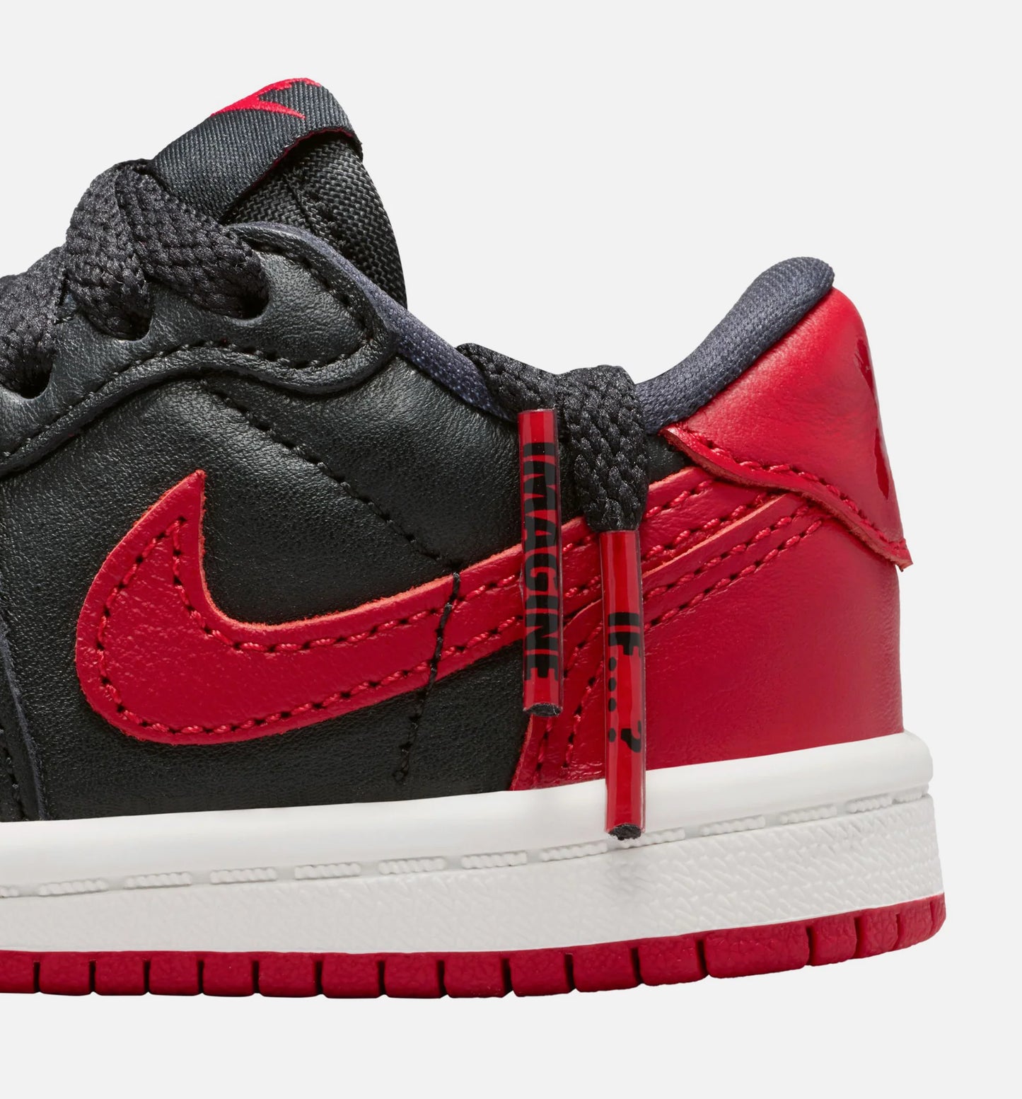 Air Jordan 1 Retro Low OG Banned Infant Toddler Lifestyle Shoe Black Black Varsity Red Summit White Free Shipping