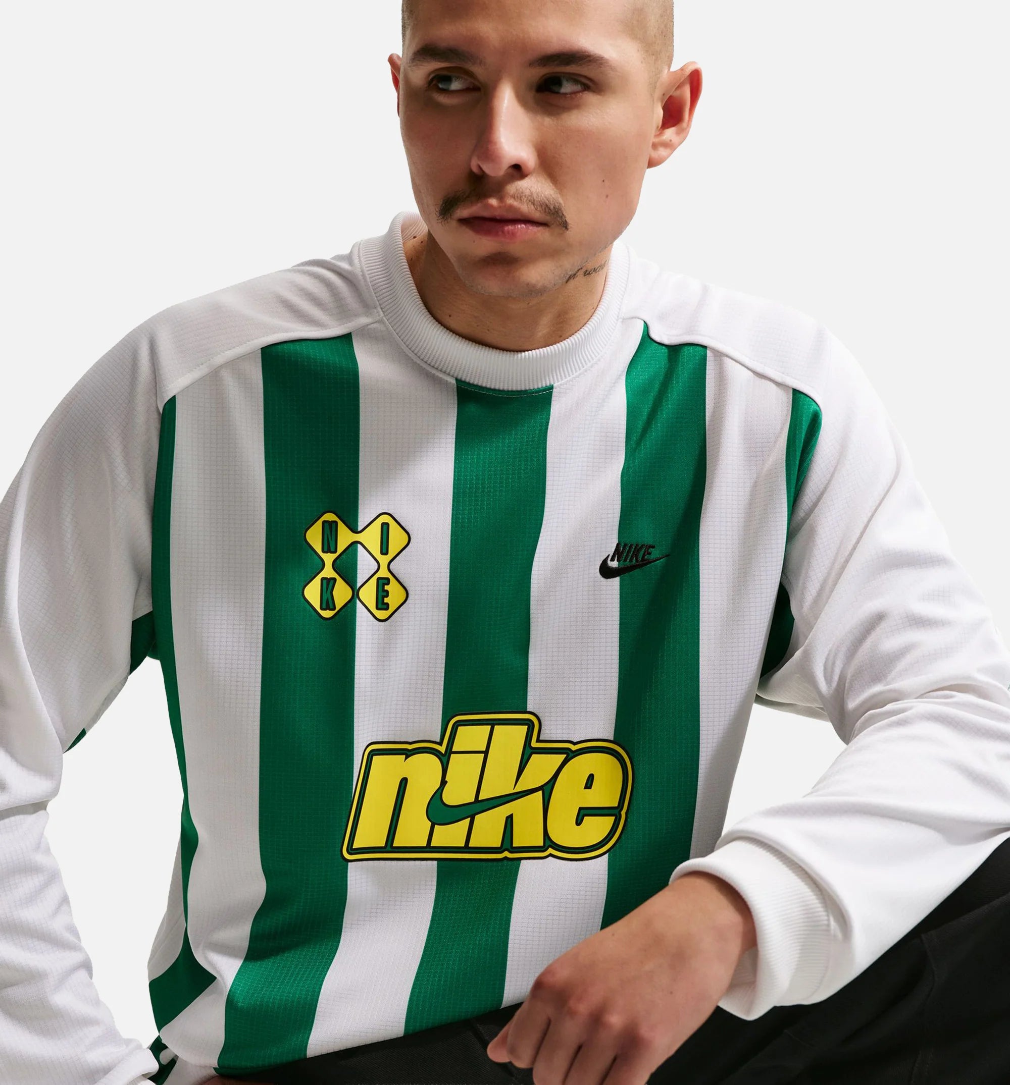 Sportswear Club Goalie Mens Long Sleeve Shirt Malachite White Lightning