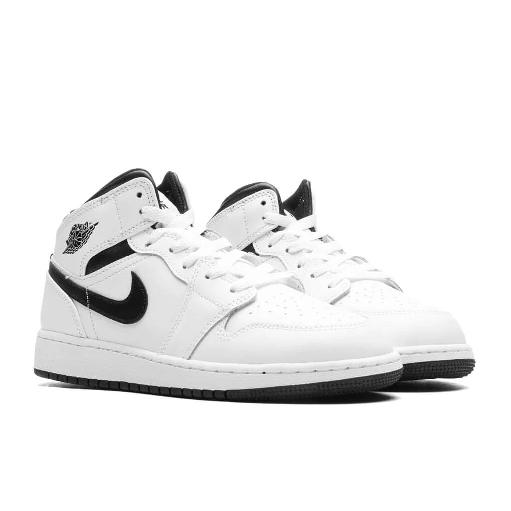 Air Jordan 1 Mid GS White Black