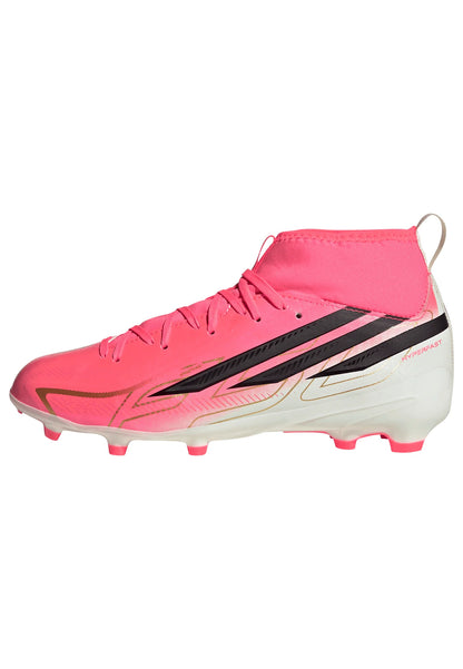 adidas F50 Hyperfast League Mid Firm Ground Youth Soccer Cleats Turquesa Black Gold