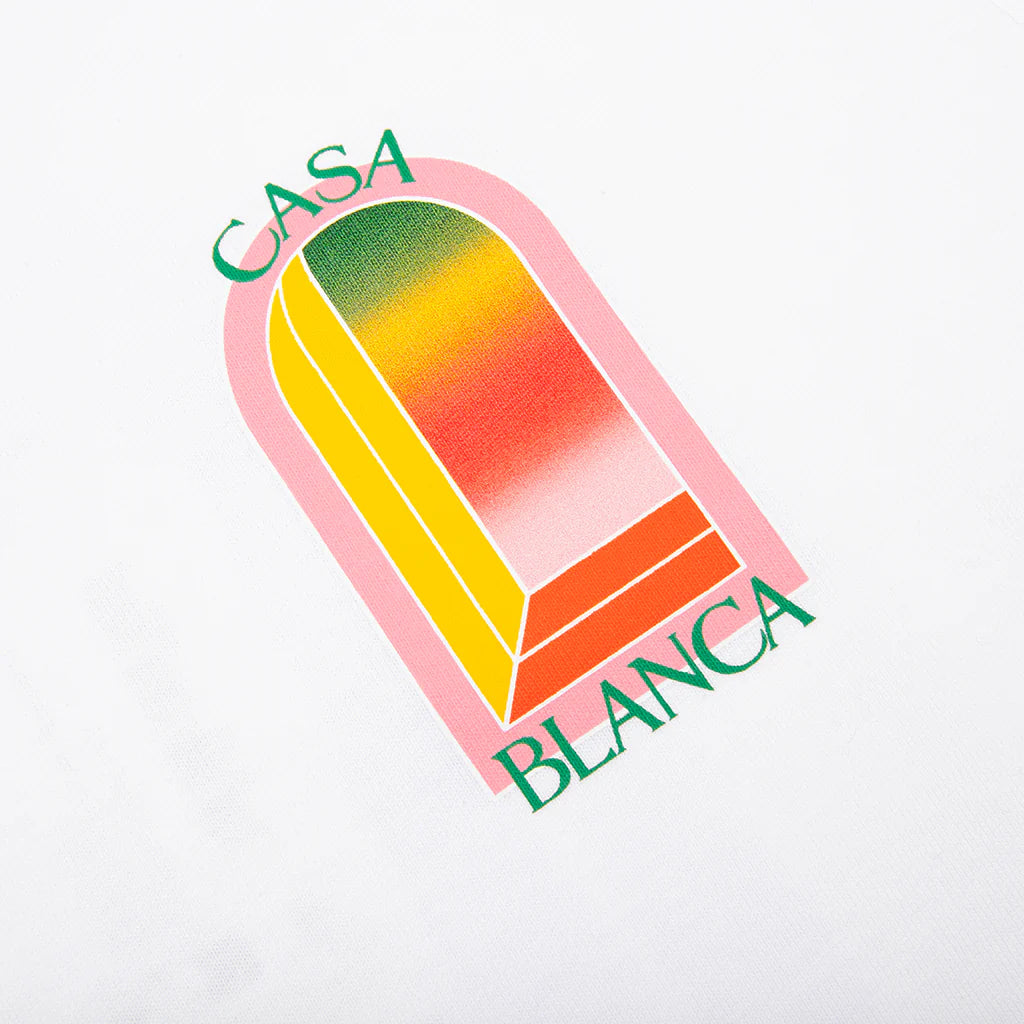 Gradient Arch Logo T Shirt White