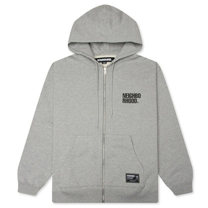 Classic L S Sweat Zip Hoodie Grey