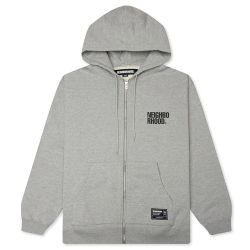 Classic L S Sweat Zip Hoodie Grey