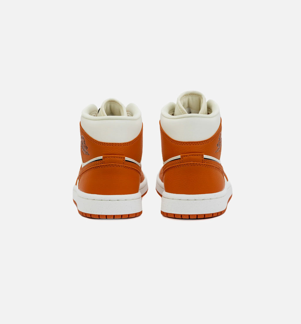 Air Jordan 1 Retro Mid SE Sport Spice Womens Lifestyle Shoe Orange White