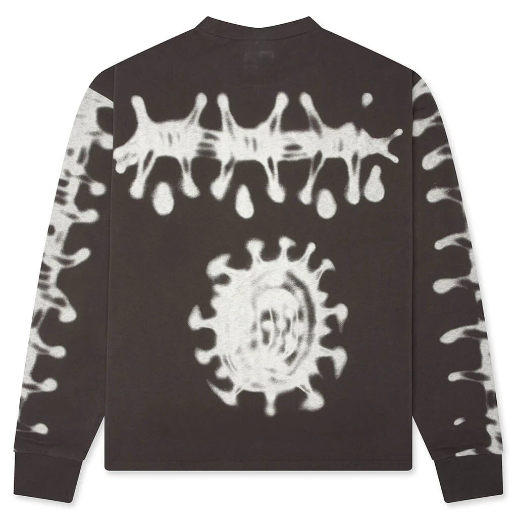 Fox LAB Airbrushed L S Top Charcoal
