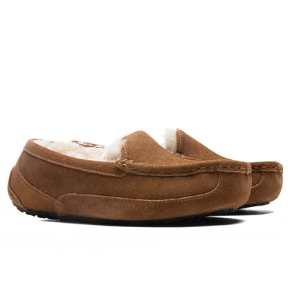 Kids Ascot Slipper Chestnut Suede
