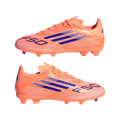 adidas F50 League FG MG Youth Soccer Cleats Orange Blue White
