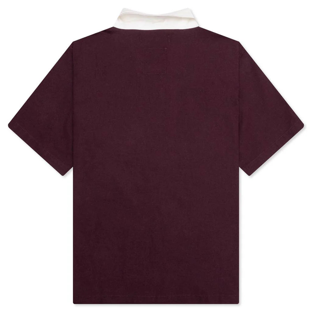 Embroidered Figure Shirt Wine