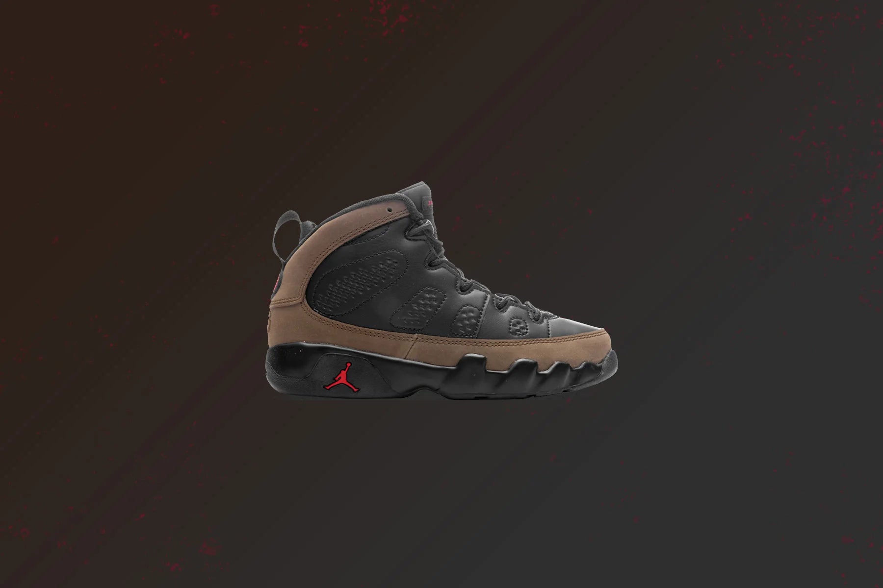 Jordan 9 Retro PS Black True Red Light Olive