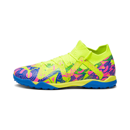 PUMA Future Match TT Energy Turf Mens Soccer Cleats Ultra Blue Yellow Alert Luminous Pink