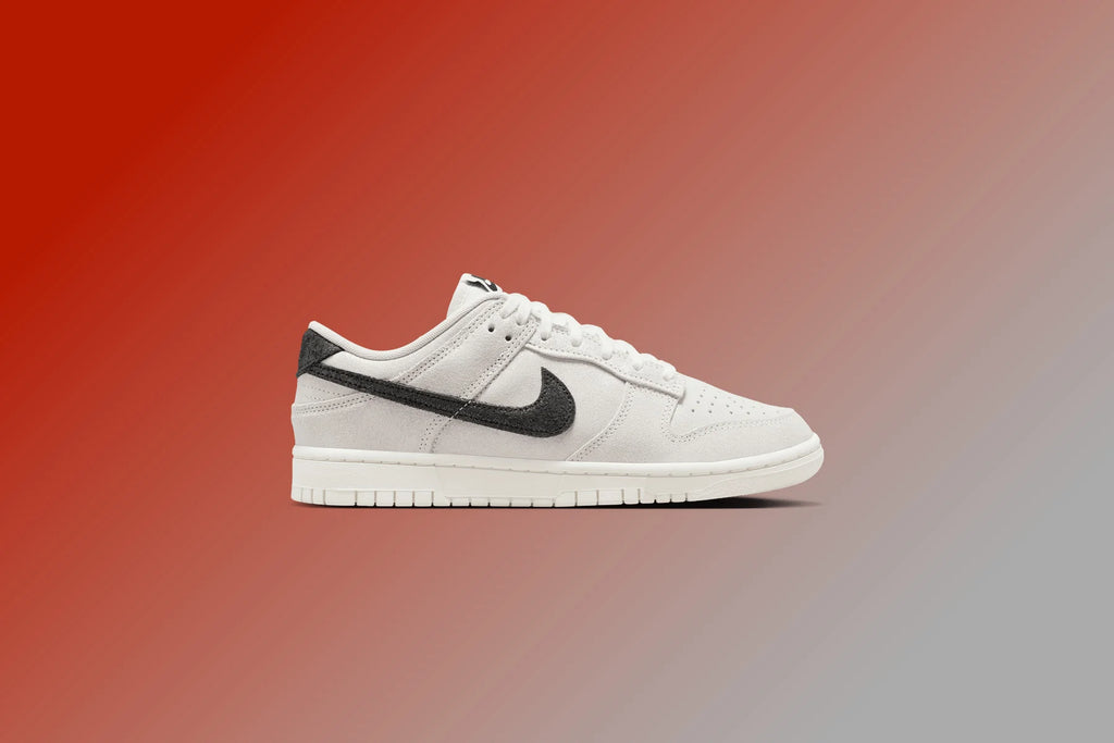 Womens Dunk Low SE White Black Team Red