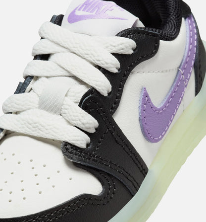 Air Jordan 1 Retro Low Black Raspberry Infant Toddler Lifestyle Shoe Black Black Raspberry Volt Tint