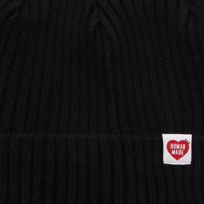 Cotton Rib Beanie Black