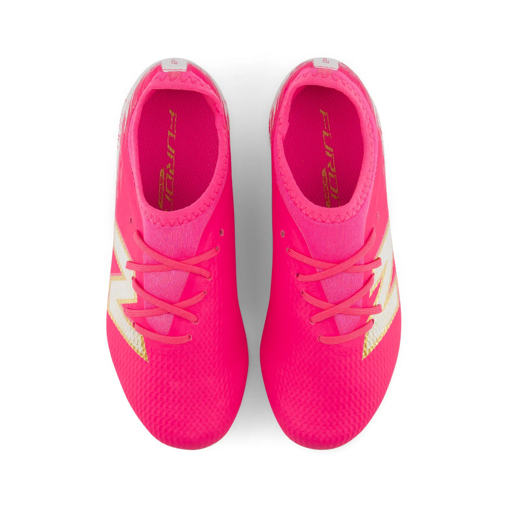 New Balance Furon Team V8 FG Firm Ground Youth Soccer Cleats Pink Heat