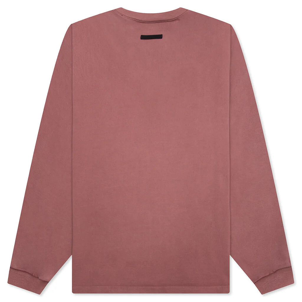 Heavy L S Tee Crimson