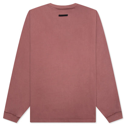 Heavy L S Tee Crimson