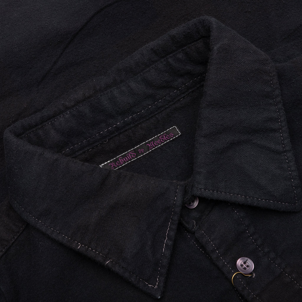 Over Dye 7 Cuts Wide Shirt Black