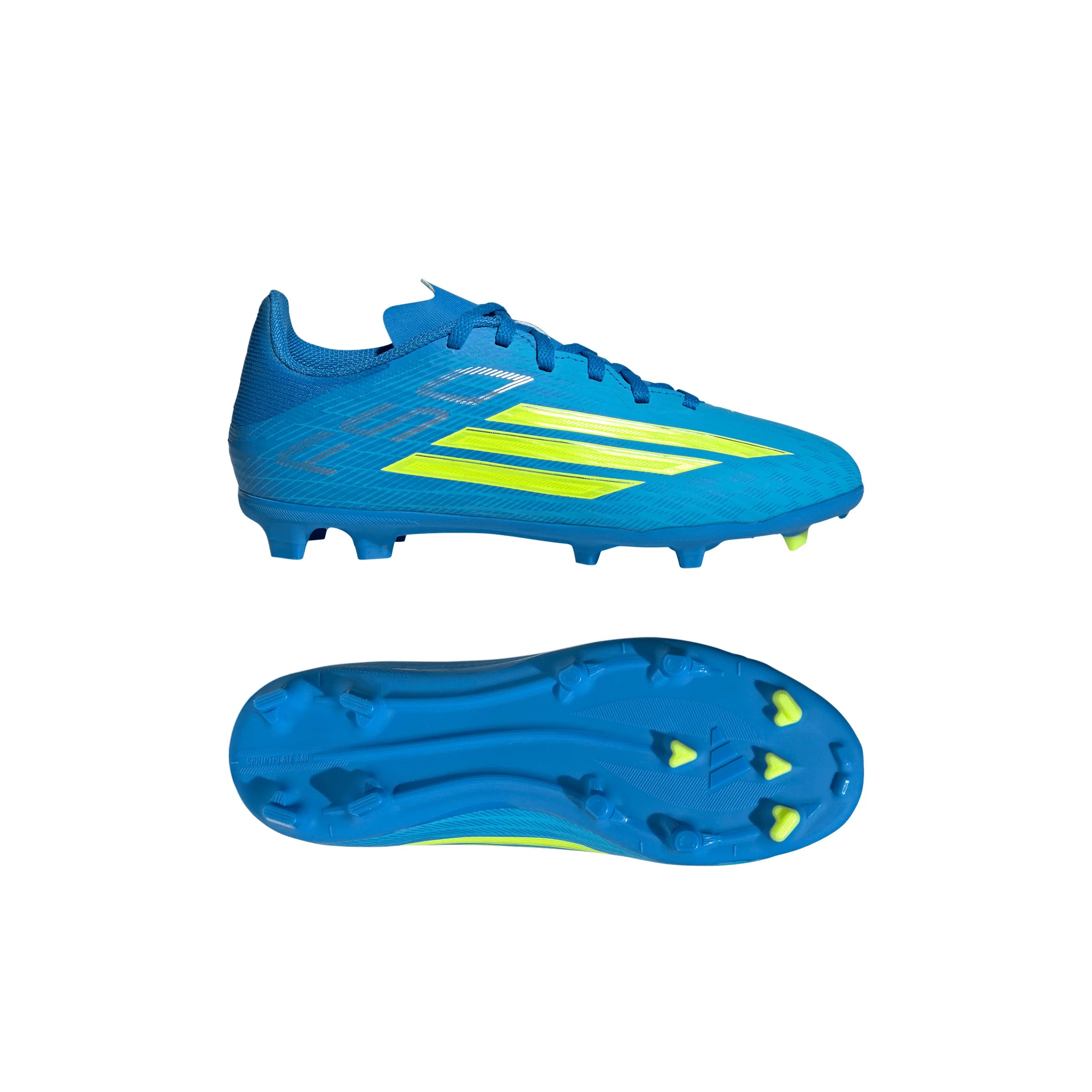 adidas F50 League FG MG Firm Ground Multi Ground Youth Soccer Cleats Blue Yellow Aqua