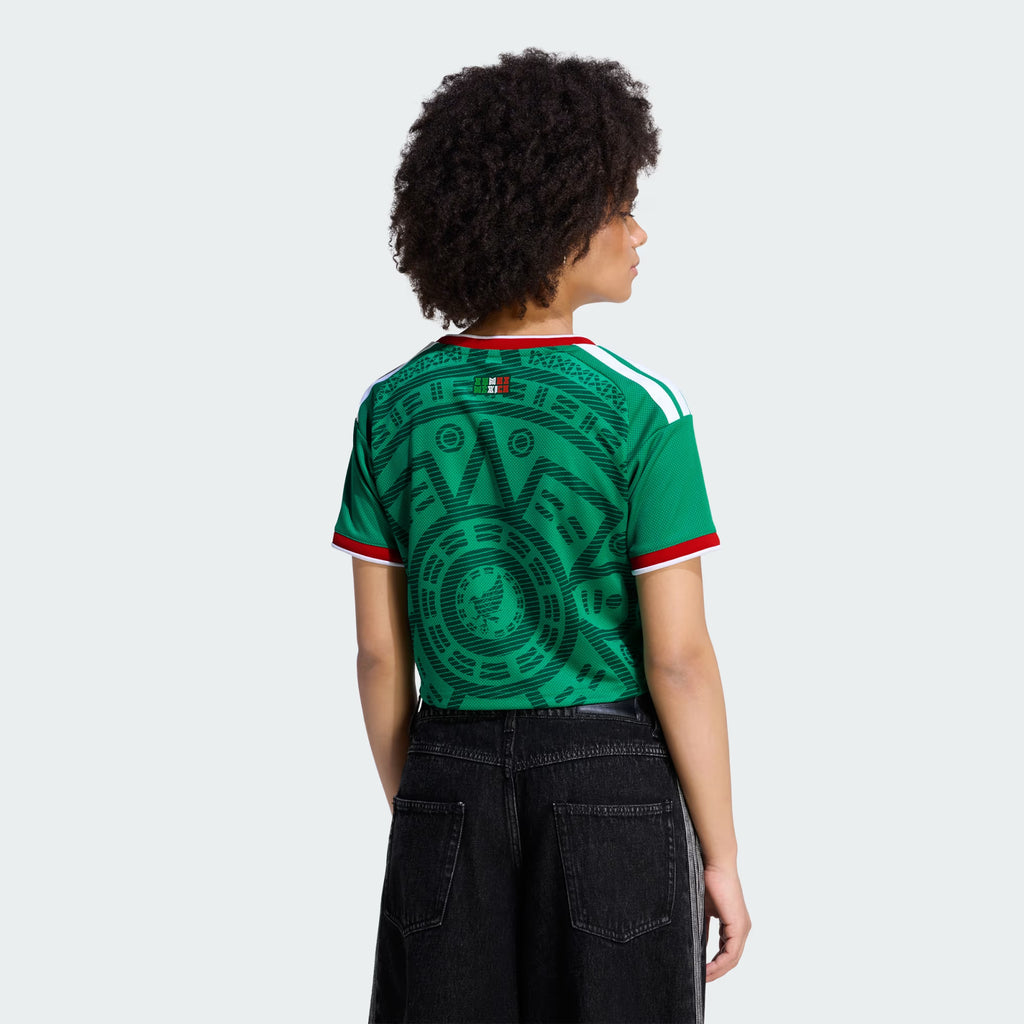 adidas Mexico Home Cropped Womens Soccer Jersey 26 Green