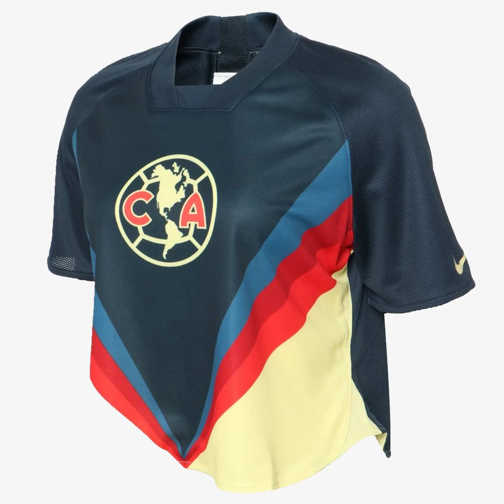Nike Club America Womens Home Top Navy Chifon