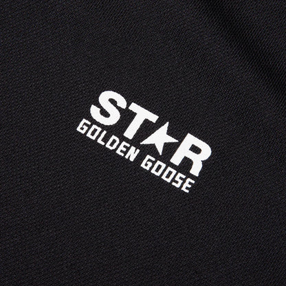 Star Zipped Track Jacket Black White