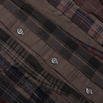 Over Dyed Ribbon Shirt Brown